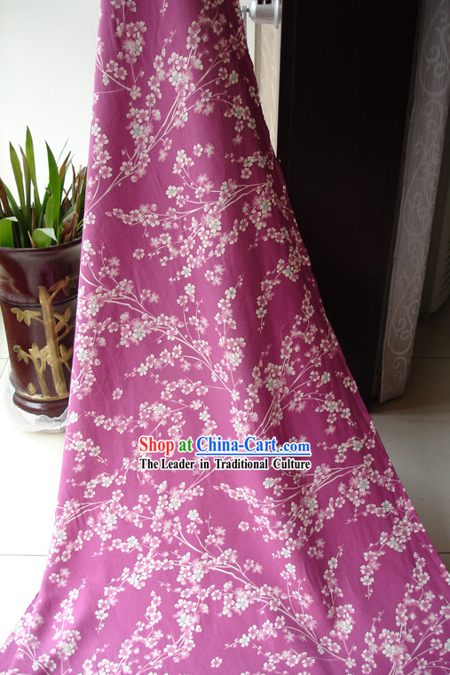 Traditional Chinese Plum Blossom Silk Fabric