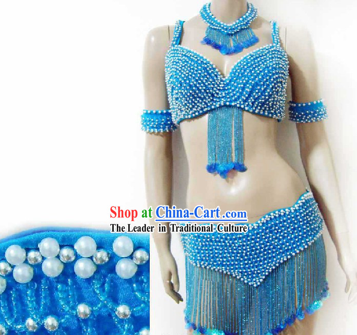 Top Competition Short Belly Dance Costumes Complete Set for Women