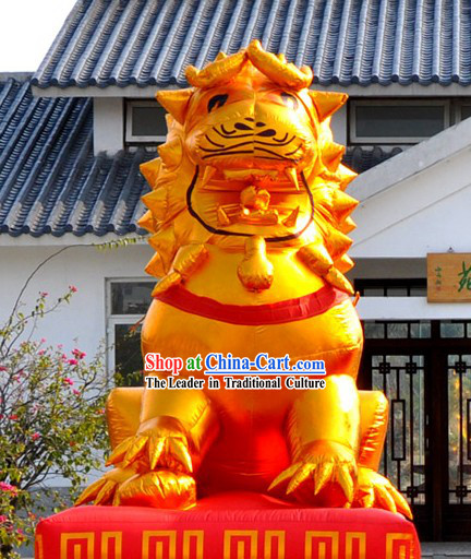 Happy Chinese Festival Celebration Golden Lion Inflatable Set