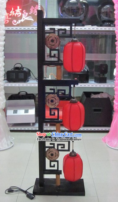 Chinese Wedding Red Palace Lanterns Three Pieces Set