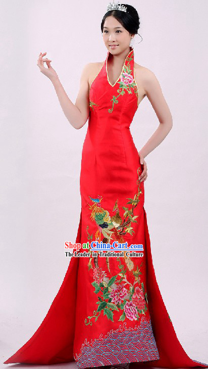 Stunning Chinese Wedding Phoenix Evening Dress