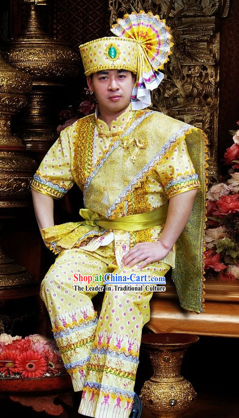 Traditional Thailand Emperor Costume Set for Men
