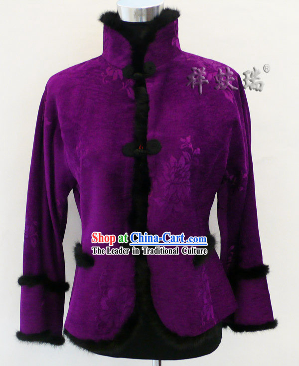 Well-known Rui Fu Xiang Purple Tang Suit for Women