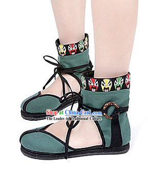 Traditional Chinese Opera Masks Summer Cloth Shoes