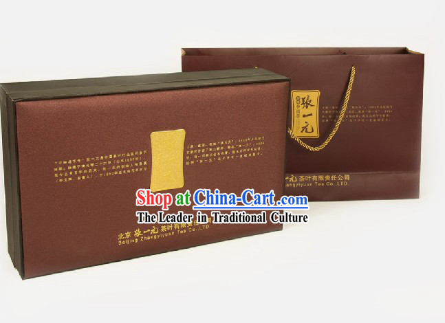 Chinese Zhang Yiyuan Zhanhong Longjing Tieguanyin and Flower Tea in Gift Package