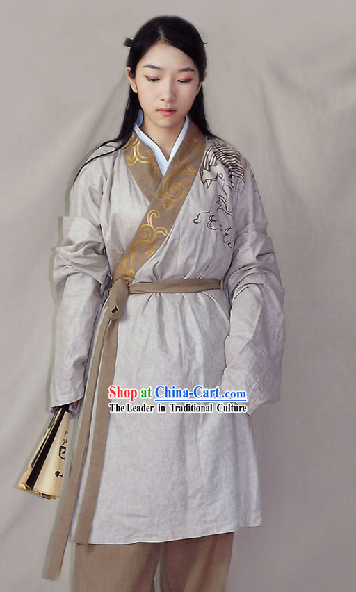 Hand Painted Chinese Traditional Hanfu Garment for Men