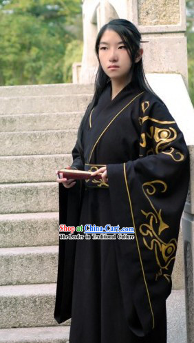 Traditional Chinese Zhiju Hanfu Clothing Full Set for Men