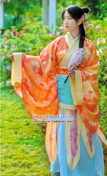 Han Chinese Dancer Costumes Full Set for Women