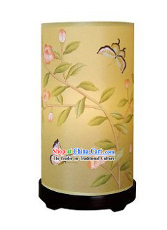 Traditional Chinese Hand Painted Silk Desk Lantern