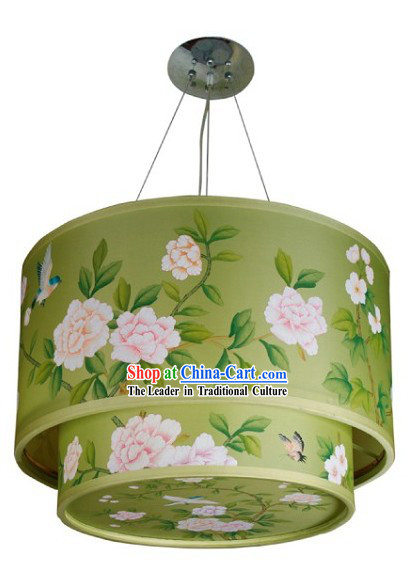 Chinese Classical Hand Painted Silk Chandelier