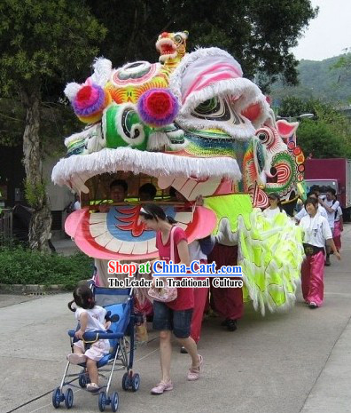 Super Large Top Competition and Parade Lion Dance Costume Complete Set