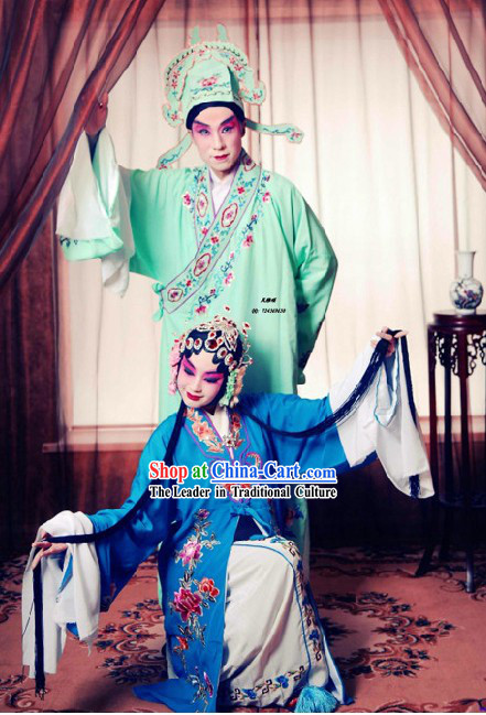 Chinese Opera Li Yuan Couple Costumes 2 Sets for Men and Women