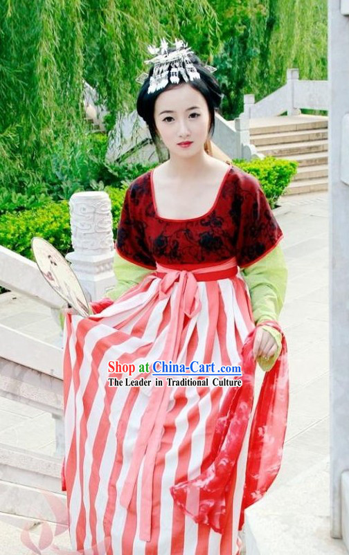 China Tang Dynasty Beauty Dress Set