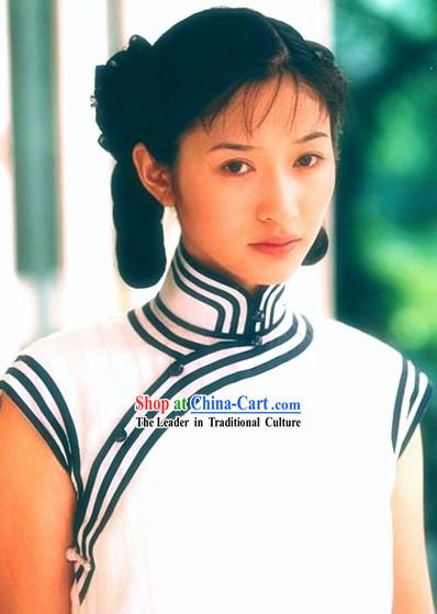 Traditional Chinese White Qipao