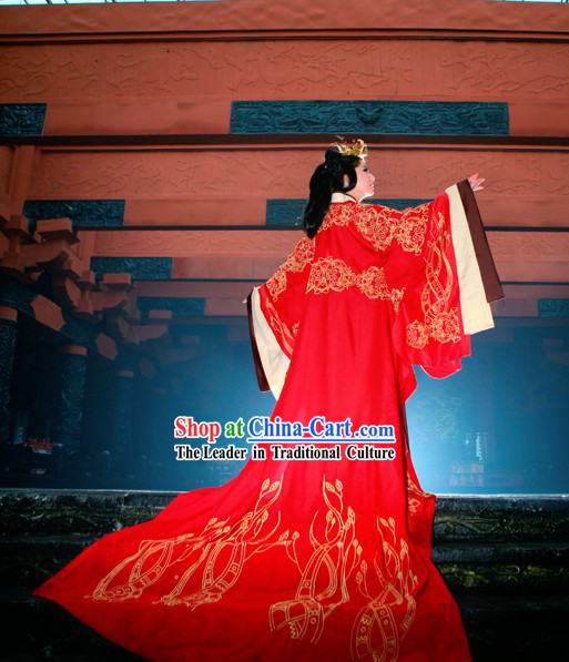 Ancient Chinese Han Empress Phoenix Hanfu Wedding Dress Complete Set