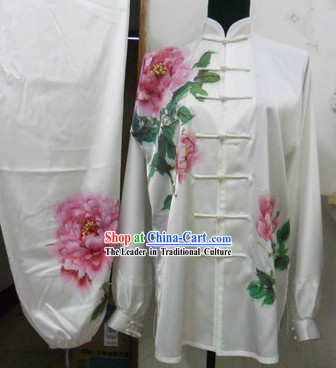 Traditional Chinese Silk Peony Tai Chi Uniform