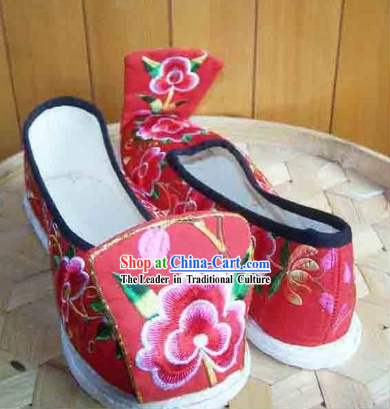 Ancient Chinese Handmade Hanfu Wedding Shoes for Women