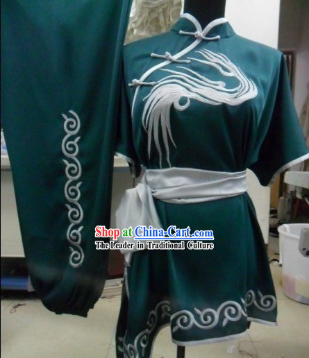 Silk Kung Fu Crane Embroidered Uniform