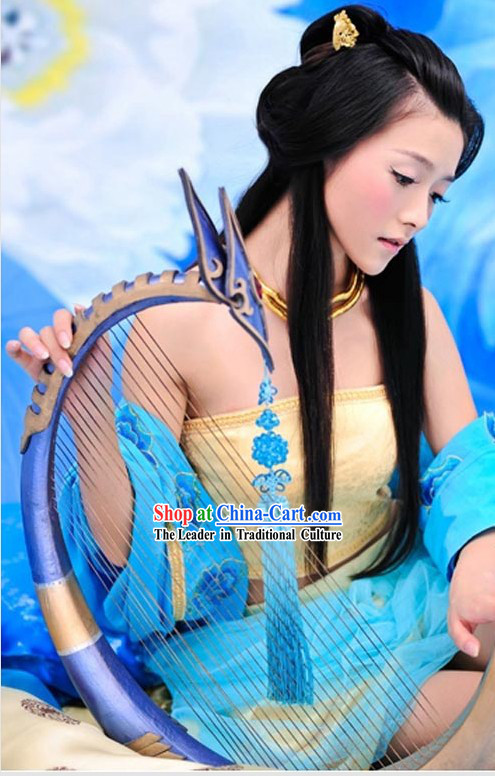 Ancient Chinese Blue Dance Costumes
