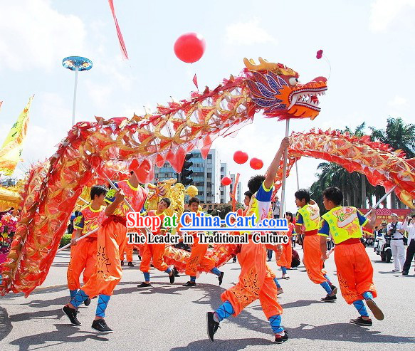 Lucky Opening Performance Chinese Net Dragon Dance Costumes Complete Set