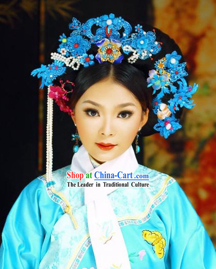 Ancient Chinese Palace Blue Hair Accessories