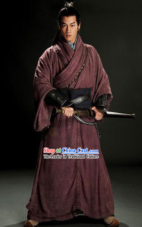 Three Kingdoms General Lv Bu Costumes Complete Set for Men