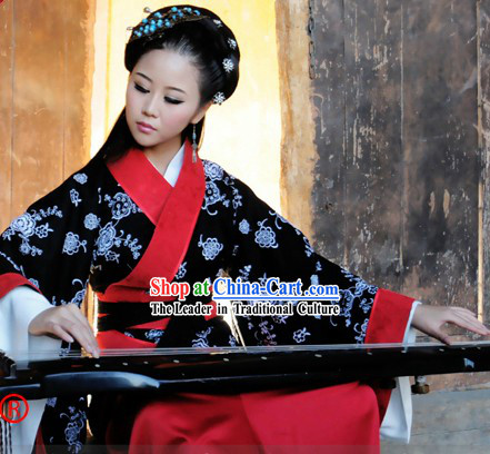 Han Dynasty Princess Quju Three Pieces Clothing Complete Set