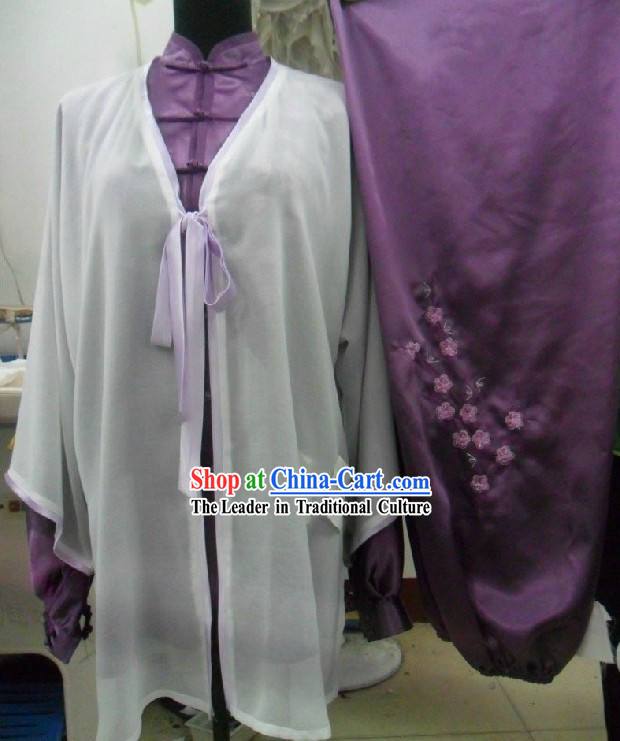 Chinese Traditional Silk Dragon Tai Chi Clothing for Women