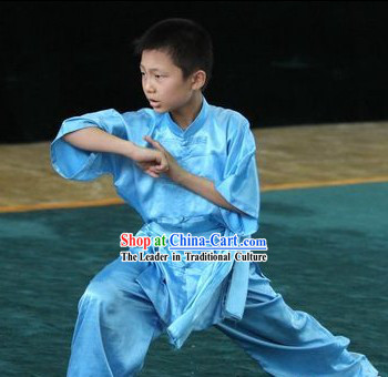 Traditional Chinese Silk Tai Chi Clothes for Children