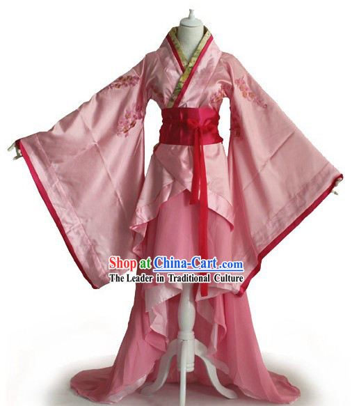 Han Dynasty Plum Blossom Pink Hanfu Clothes for Women
