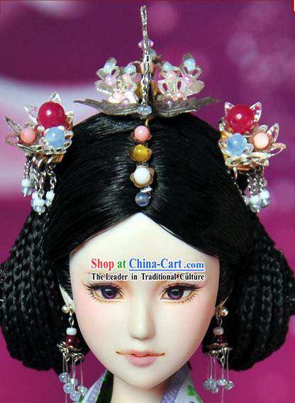 Ancient Chinese Queen Hair Accessories and Wig