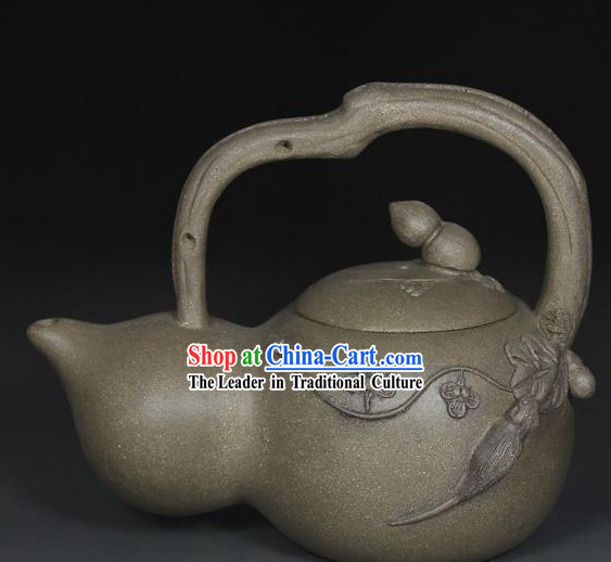 Chinese Classical Hulu Shape Zisha Teapot