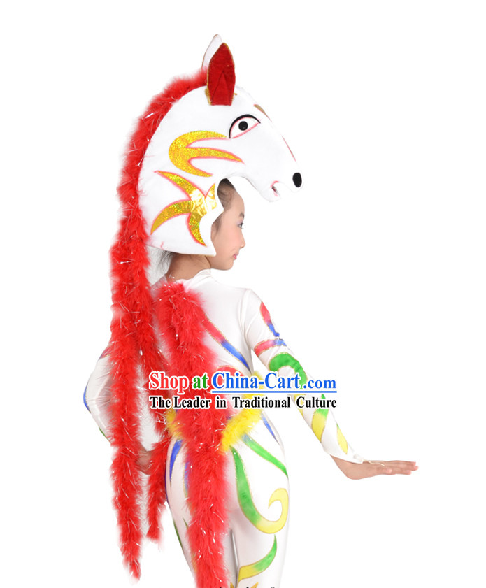 Chinese Horse Year Dance Costume and Head for Adults or Children
