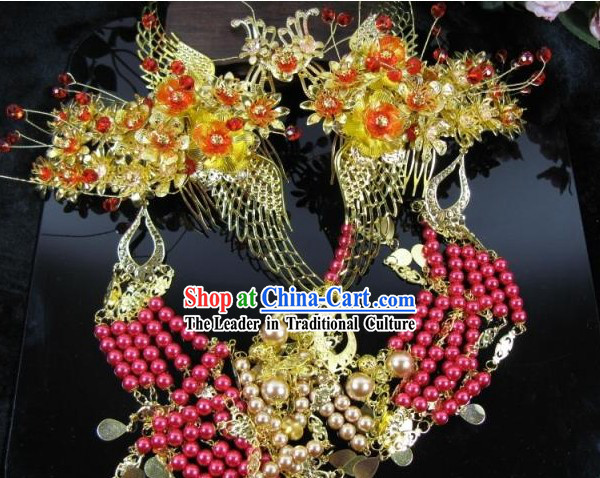 Chinese Classical Handmade Wedding Phoenix Hair Accessories for Brides