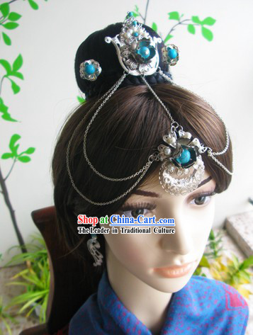 Ancient Chinese Fairy Lady Hair Accessories and Earrings