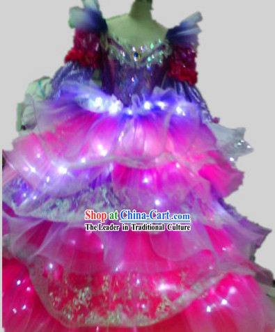LED Lights Stage Performance Dance Costumes Complete Set for Women