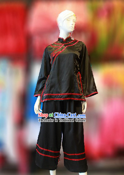 Traditional Chinese Black Dance Costumes for Women