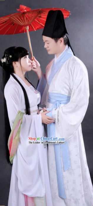 Ancient Chinese Husband and Wife Love Couple Two Sets for Men and Women