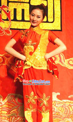 Traditional Chinese Handkerchief Dance Costumes for Women