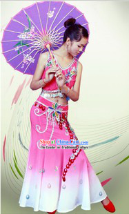 Traditional Chinese Dai Clothes Set for Women