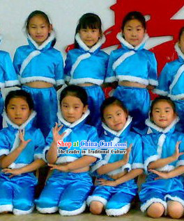 High Collar Mandarin Dance Costumes for Kids