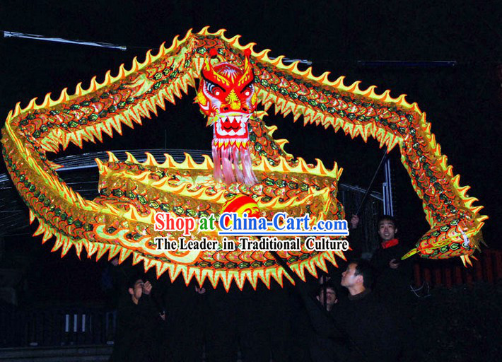 Professional Competition Luminous Dragon Dance Costume Complete Set for 7-8 Adults