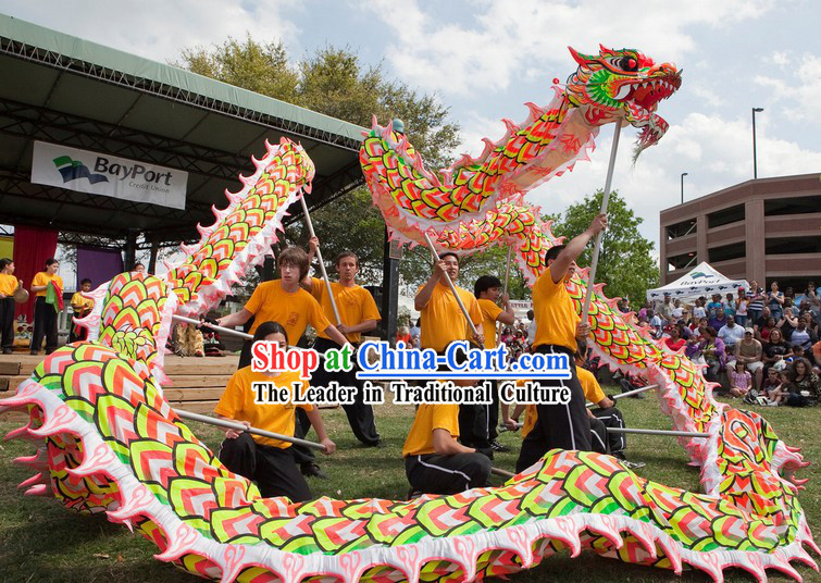 Professional Illuminated Dragon Dance Costume for 9-10 Adults