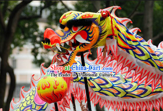 Chinese Lunar New Year Dragon Dance Performance Costume Complete Set