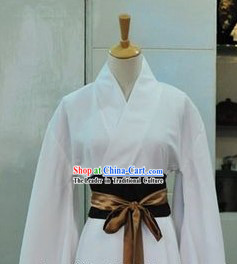 Ancient Chinese White Long Robe for Men