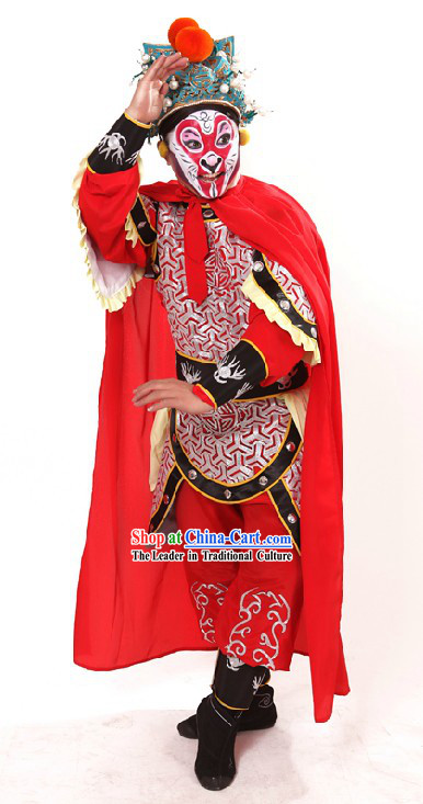 Monkey King Sun Wukong Costumes and Helmet for Men