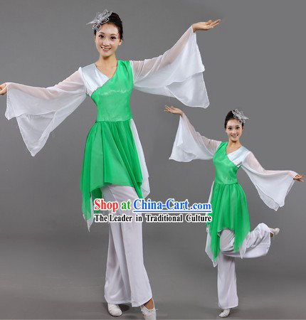 Chinese Classical Dancing Costume and Headpiece for Women