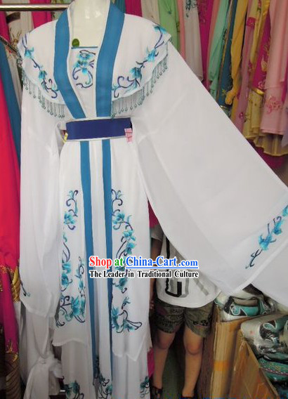 Ancient Chinese Opera White Robe for Women