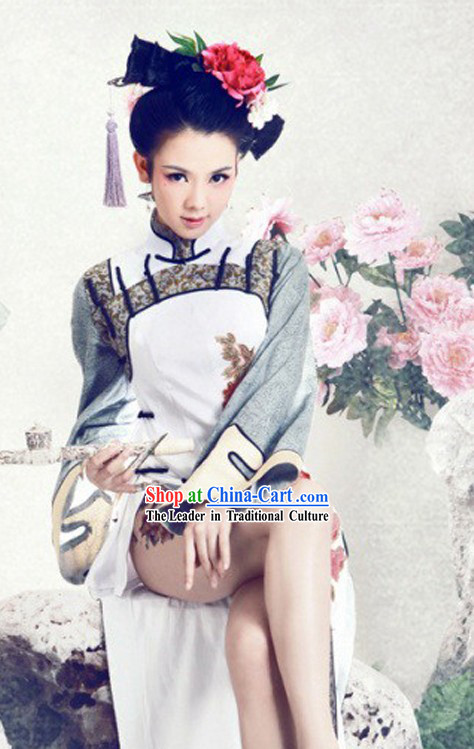 Sexy Chinese Qing Dynasty Qipao Cheongsam Robe for Women