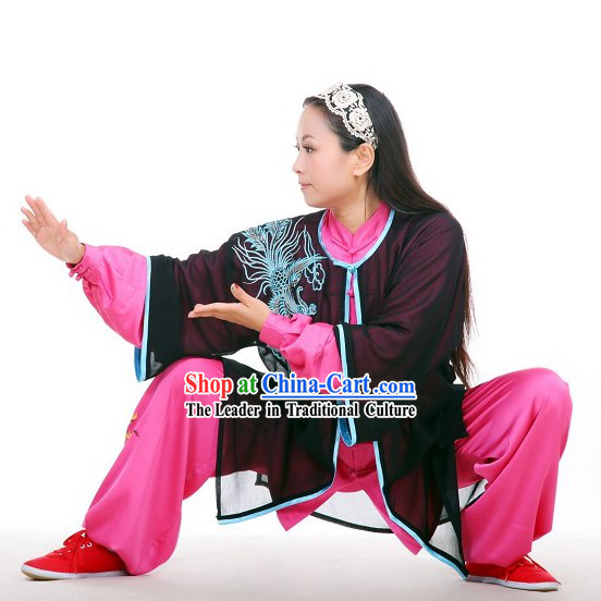 Traditional Chinese Tai Chi and Kung Fu Competition Uniform and Cape for Women
